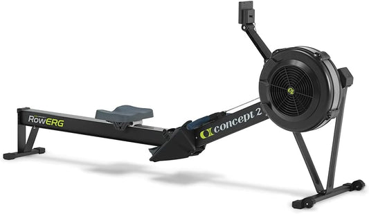 Concept2 Rudergerät Model D – Luftwiderstand, PM5 Performance Monitor (LCD), 227 kg Max. Belastung, Stabiler Edelstahlrahmen – Ganzkörper-Workout für Zuhause (Schwarz)